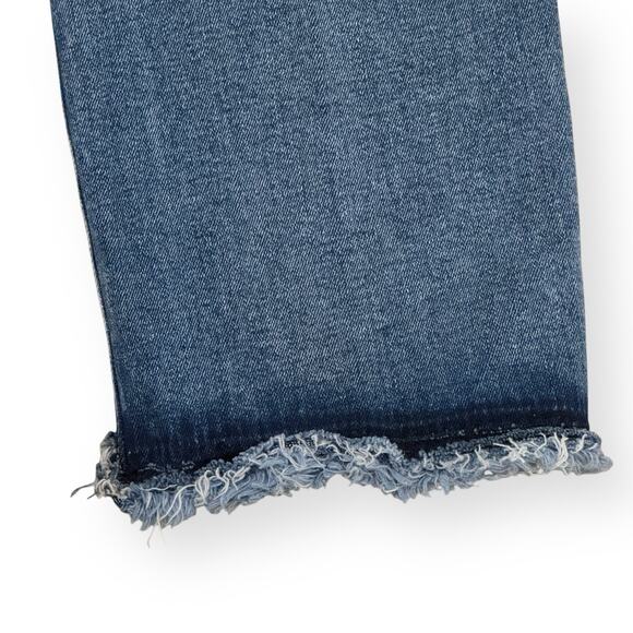 DL1961 Mara Instasculpt Straight Ankle Jeans Womens 30 Brookside Two Tone Frayed - Picture 10 of 13